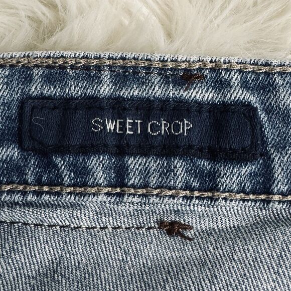 Lucky Brand Sweet Crop Jeans 2/26 (27x26) Light Wash Blue Denim Stretch Womens - Picture 5 of 9